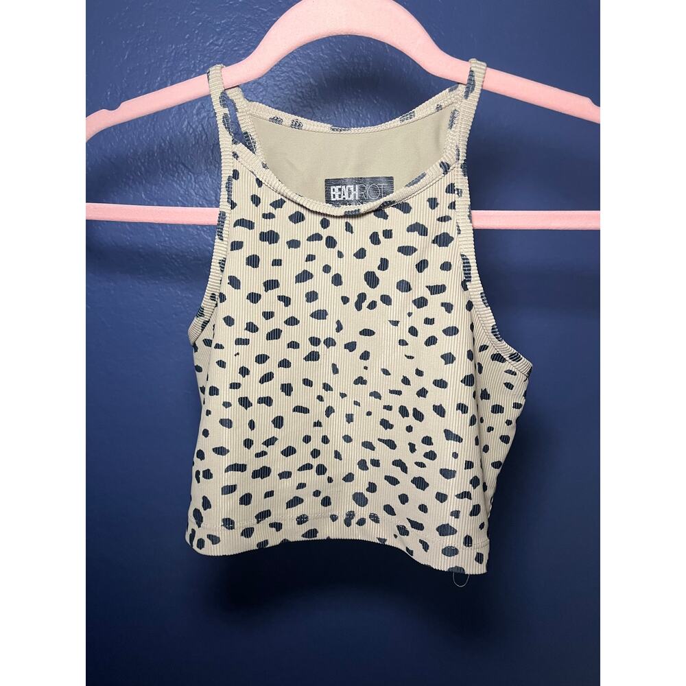 Beach Riot Ribbed Animal Print Set High Rise Leggings Racerback Crop Tank Small - Picture 6 of 11